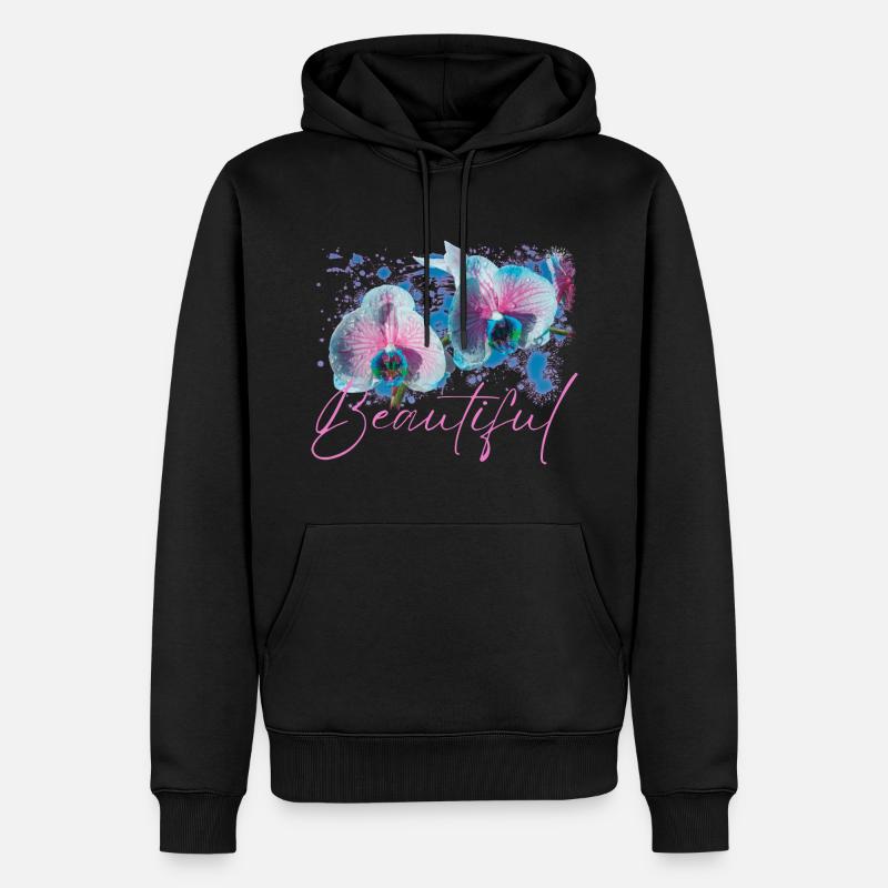 Fleurs Beautiful Aphrodite - Sweat à capuche Premium bio Homme - noir