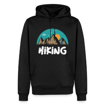 Randonnée Nature Nature Nature Camping Randonnée - Sweat à capuche Premium bio Homme - noir - Devant - Nico (187cm)