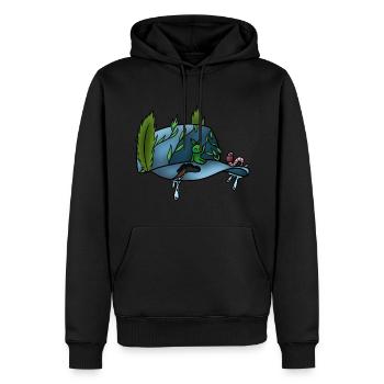 The push cap! By Pousse2Bamboo ! - Men’s Premium Organic Hoodie - black - Front - Nico (187cm)