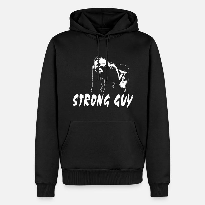 Gorilla - Affe - Männer Premium Bio Hoodie - Schwarz
