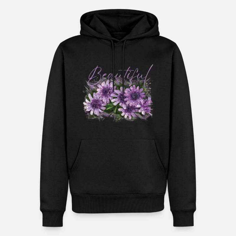 Fleurs Beautiful Perséphone - Sweat à capuche Premium bio Homme - noir