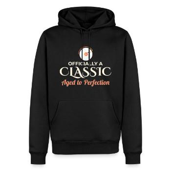 50. Geburtstag Klassische Vinyl-Schallplatte Vintage - Männer Premium Bio Hoodie - Schwarz - Vorne - Nico (187cm)