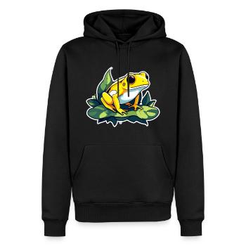 Poison Dart Frog Frog Drawing - Men’s Premium Organic Hoodie - black - Front - Nico (187cm)