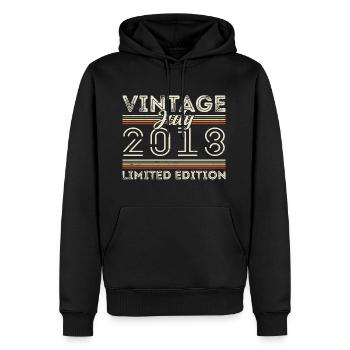 Juli 2018 Juli Geburtstagsgeschenk Juli 2018 - Männer Premium Bio Hoodie - Schwarz - Vorne - Nico (187cm)