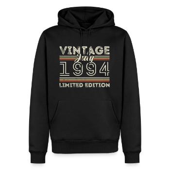 Juli 1994 Juli Geburtstagsgeschenk Juli 1994 - Männer Premium Bio Hoodie - Schwarz - Vorne - Nico (187cm)