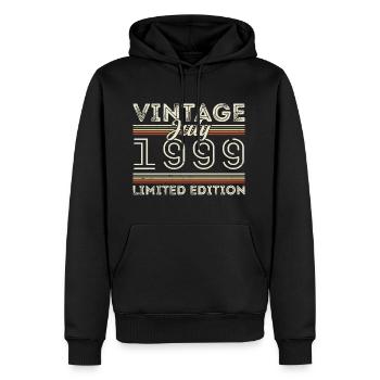 Juli 1999 Juli Geburtstagsgeschenk Juli 1999 - Männer Premium Bio Hoodie - Schwarz - Vorne - Nico (187cm)