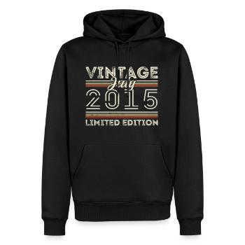 Juli 2015 Juli Geburtstagsgeschenk Juli 2015 - Männer Premium Bio Hoodie - Schwarz - Vorne - Nico (187cm)