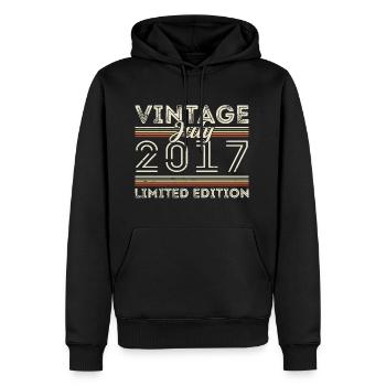Juli 2017 Juli Geburtstagsgeschenk Juli 2017 - Männer Premium Bio Hoodie - Schwarz - Vorne - Nico (187cm)