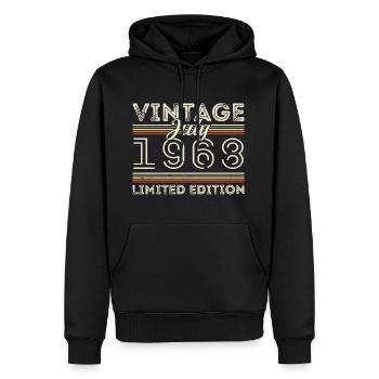 Juli 1968 Juli Geburtstagsgeschenk Juli 1968 - Männer Premium Bio Hoodie - Schwarz - Vorne - Nico (187cm)