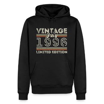 Juli 1996 Juli Geburtstagsgeschenk Juli 1996 - Männer Premium Bio Hoodie - Schwarz - Vorne - Nico (187cm)