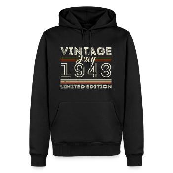 Juli 1948 Juli Geburtstagsgeschenk Juli 1948 - Männer Premium Bio Hoodie - Schwarz - Vorne - Nico (187cm)