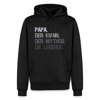 Papa Vater Vatertagsgeschenk lustiger Spruch - Männer Premium Bio Hoodie - Schwarz - Vorne - Nico (187cm)