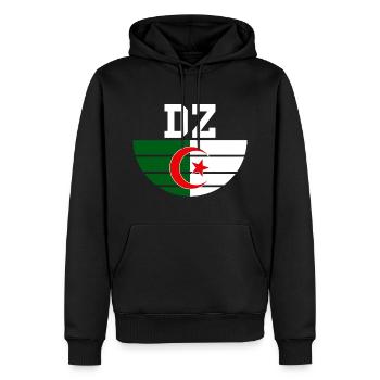 Dz Algérie Dzaïr - Sweat à capuche Premium bio Homme - noir - Devant - Nico (187cm)