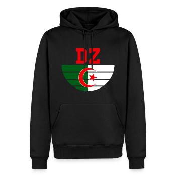 Dz Algérie Dzaïr - Sweat à capuche Premium bio Homme - noir - Devant - Nico (187cm)