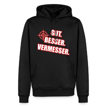Gut Besser Vermesser Vermessungsingenieur Spruch - Männer Premium Bio Hoodie - Schwarz - Vorne - Nico (187cm)