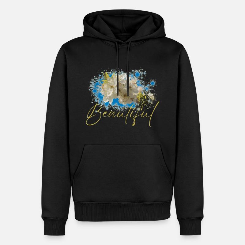 Fleurs Beautiful Uranie - Sweat à capuche Premium bio Homme - noir