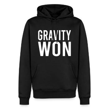 Gravity Won Gebrochener Arm Beinknochen Gelenk Gesund Werden - Männer Premium Bio Hoodie - Schwarz - Vorne - Nico (187cm)
