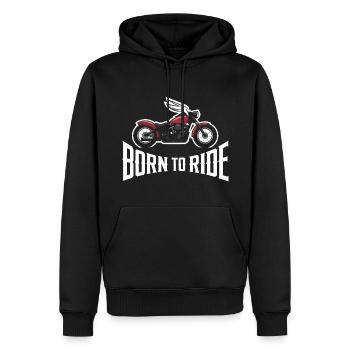 Born to Ride Biker Spirit - Men’s Premium Organic Hoodie - black - Front - Nico (187cm)