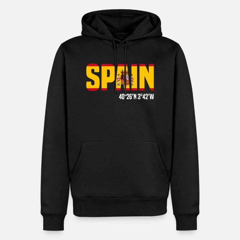 Spanien - Männer Premium Bio Hoodie - Schwarz