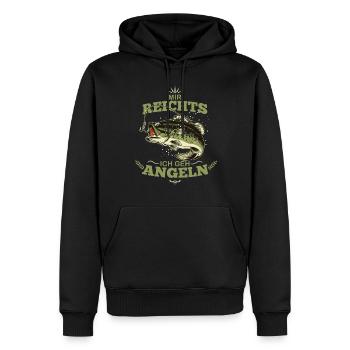 Mir Reichts Ich geh Angeln Design - Männer Premium Bio Hoodie - Schwarz - Vorne - Nico (187cm)