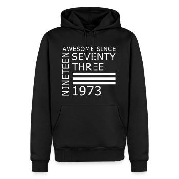 Awesome since 1973 Geburtstag Geschenk - Männer Premium Bio Hoodie - Schwarz - Vorne - Nico (187cm)