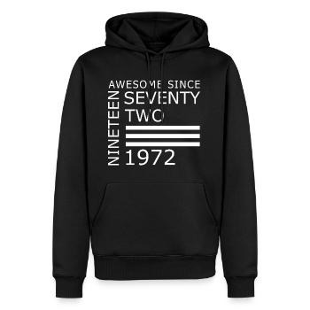 Awesome since 1972 Geburtstag Geschenk - Männer Premium Bio Hoodie - Schwarz - Vorne - Nico (187cm)