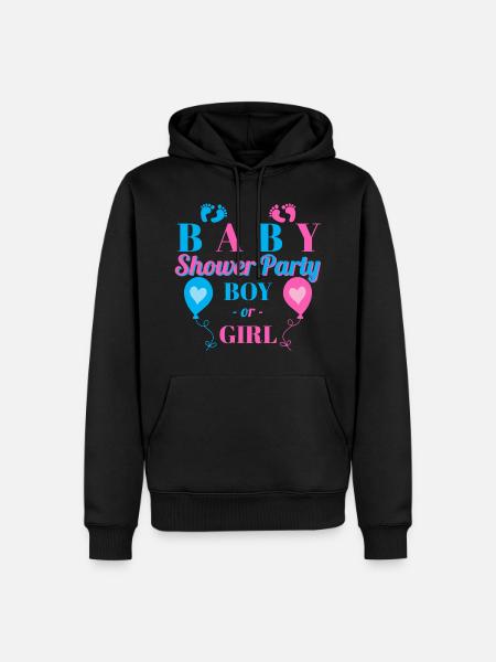BABYSHOWER FEST - BABYSHOWER - BABYSHOW - Herre Premium økologisk hoodie - sort