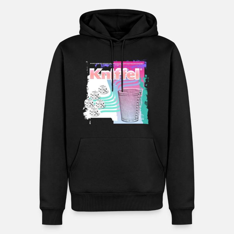 Kniffel Würfel - Männer Premium Bio Hoodie - Schwarz