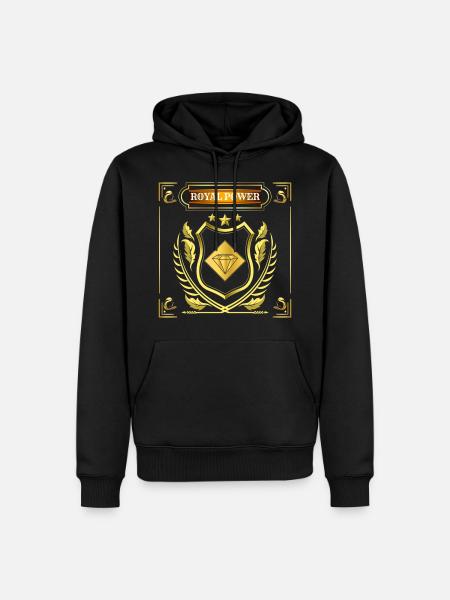 ROYAL POWER / Diamant magique porte-bonheur - Sweat à capuche Premium bio Homme - noir