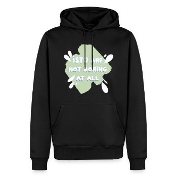 istj sind kein langweiliges Design - Männer Premium Bio Hoodie - Schwarz - Vorne - Nico (187cm)