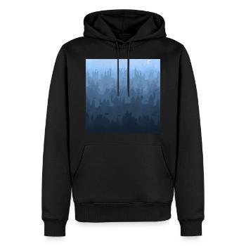 Castle Inspired Skyline - Men’s Premium Organic Hoodie - black - Front - Nico (187cm)