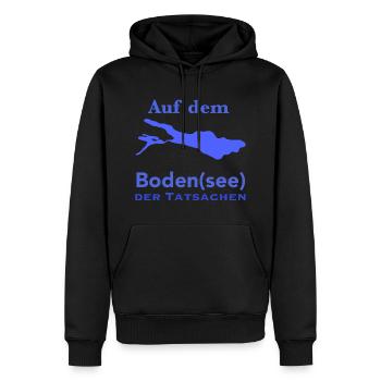 Auf dem Bodensee der Tatsachen - Männer Premium Bio Hoodie - Schwarz - Vorne - Nico (187cm)