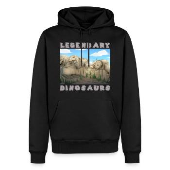 Dino Dinosaurier Zeitalter mit T rex & Spinosaurus - Männer Premium Bio Hoodie - Schwarz - Vorne - Nico (187cm)