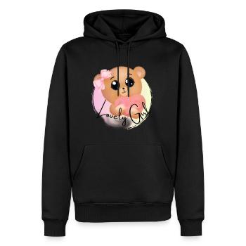 Cute teddy bear - Männer Premium Bio Hoodie - Schwarz - Vorne - Nico (187cm)