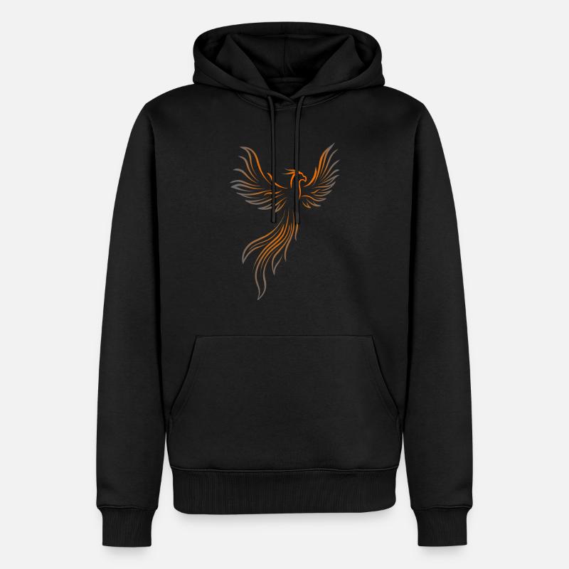 Phénix oiseau de feu - Sweat à capuche Premium bio Homme - noir