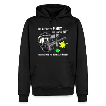 Paintball Gotcha Fun - Männer Premium Bio Hoodie - Schwarz - Vorne - Nico (187cm)