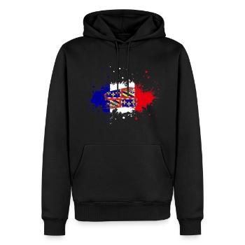 Splash Tricolore Bourgogne - Sweat à capuche Premium bio Homme - noir - Devant - Nico (187cm)