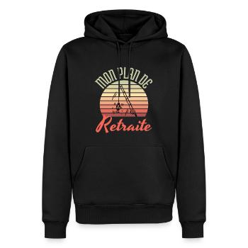 Mein Angel-Altersvorsorgeplan - Männer Premium Bio Hoodie - Schwarz - Vorne - Nico (187cm)