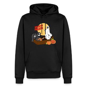 Spooky Melody - Men’s Premium Organic Hoodie - black - Front - Nico (187cm)