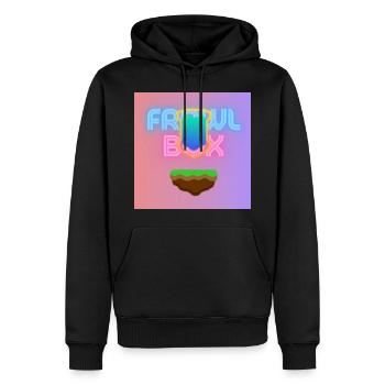 FrawlBox - Men’s Premium Organic Hoodie - black - Front - Nico (187cm)