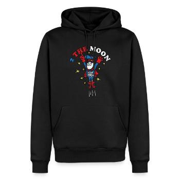 2 la Lune - Sweat à capuche Premium bio Homme - noir - Devant - Nico (187cm)