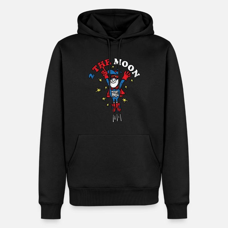 2 la Lune - Sweat à capuche Premium bio Homme - noir