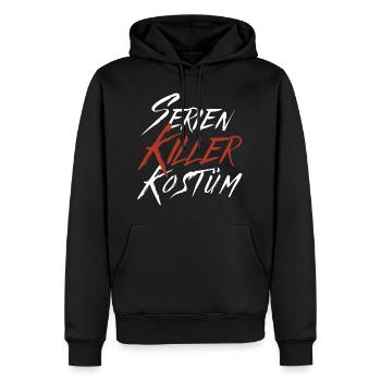 Serien Killer Kostüm Horror Halloween Grusel Fun - Männer Premium Bio Hoodie - Schwarz - Vorne - Nico (187cm)