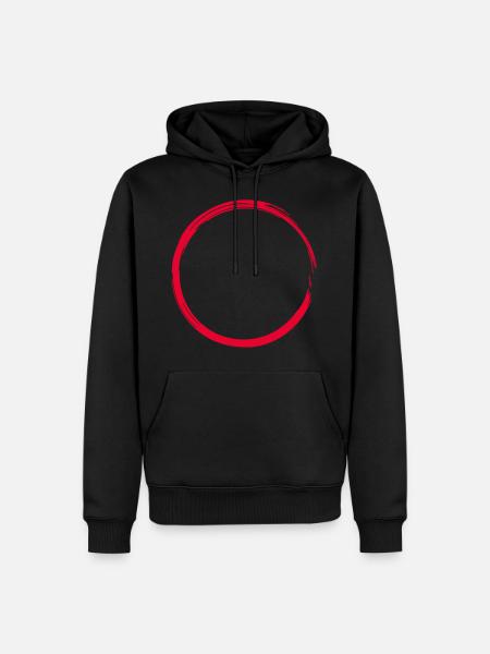 Kreis Geometrie Skizze - Männer Premium Bio Hoodie - Schwarz