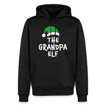 Der Opa Elf - Männer Premium Bio Hoodie - Schwarz - Vorne - Nico (187cm)