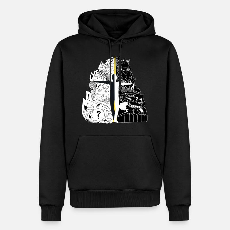 Équilibre - Sweat à capuche Premium bio Homme - noir