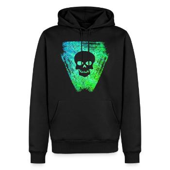Skull 2 E 5 - Men’s Premium Organic Hoodie - black - Front - Nico (187cm)