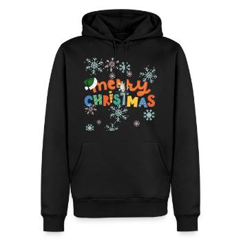 Joyeux Noël - Sweat à capuche Premium bio Homme - noir - Devant - Nico (187cm)