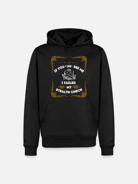 RPG STEALTH | Heimlichkeit - Männer Premium Bio Hoodie - Schwarz