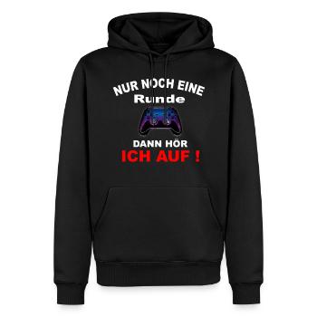 Nur Noch Eine Runde Dann Hör Ich Auf ! - Männer Premium Bio Hoodie - Schwarz - Vorne - Nico (187cm)